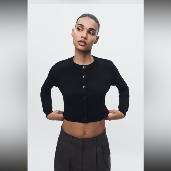 Zara Buttoned Knit Cardigan 5536/106 337/015 - Picture 2 of 7